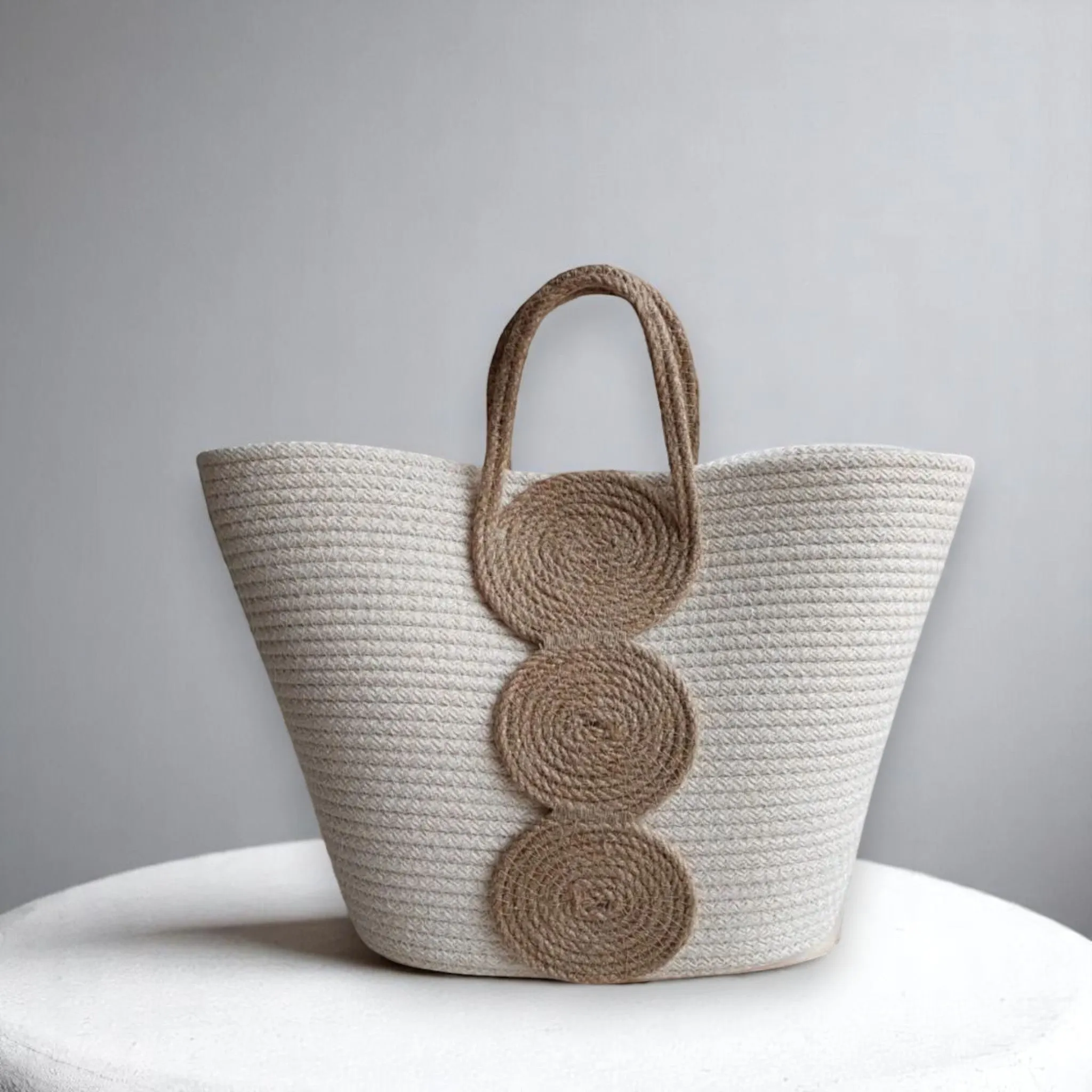100% Handcrafted Natural Boho Woven Straw Bag