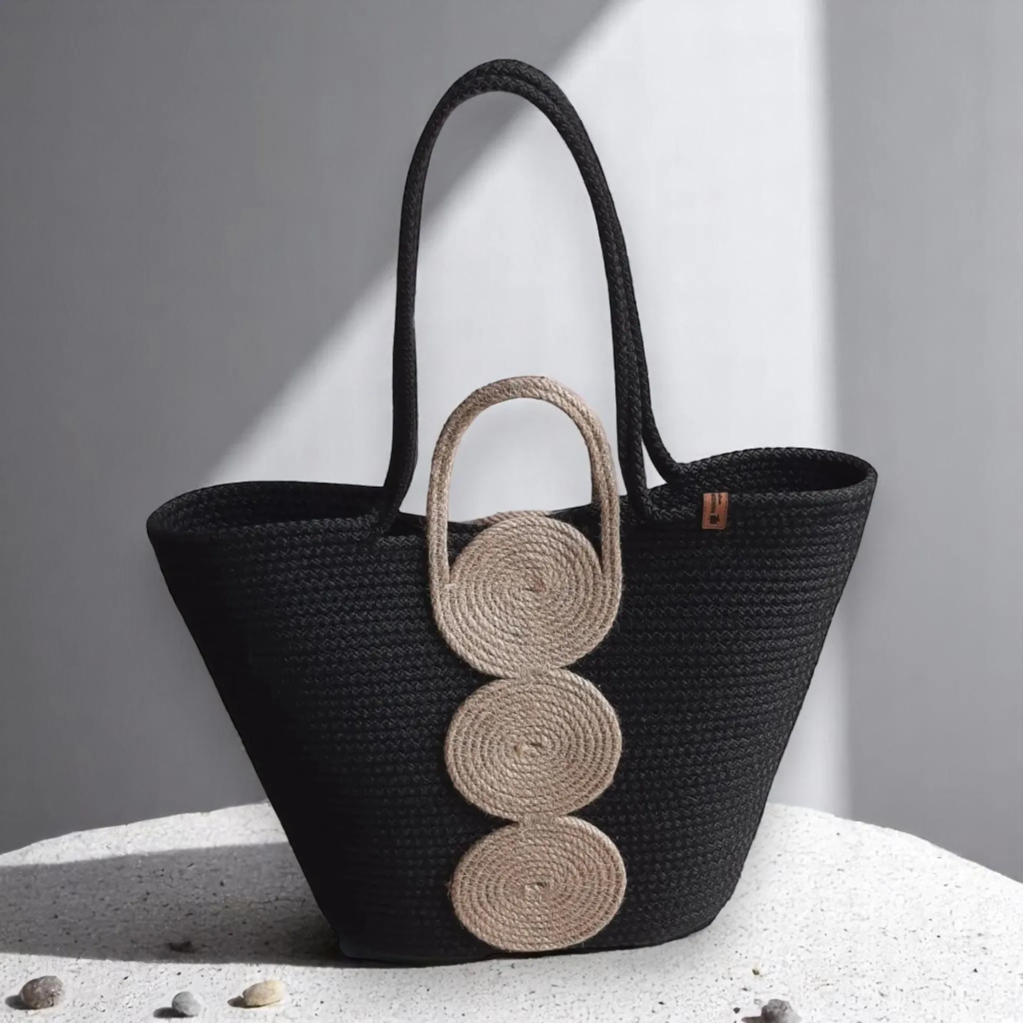100% Handcrafted Natural Boho Woven Straw Bag
