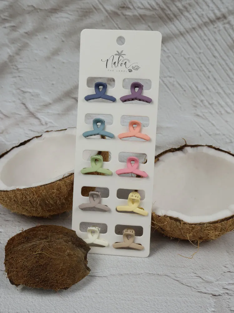 Claw Clip - Set of 10 - Pastel - Mini Loop