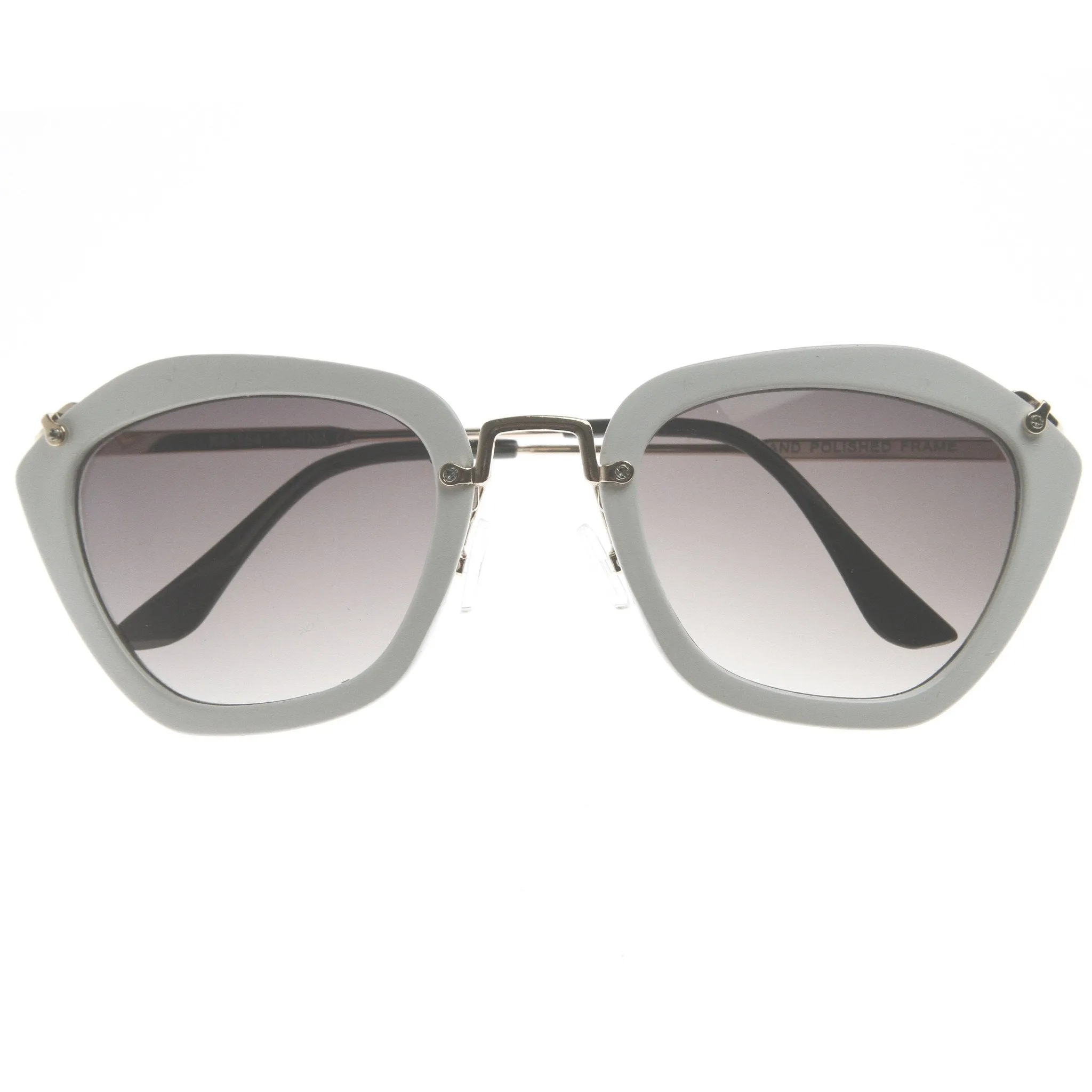 Fashion Hexagon Frame With Metal Accents Women's Sunglasses