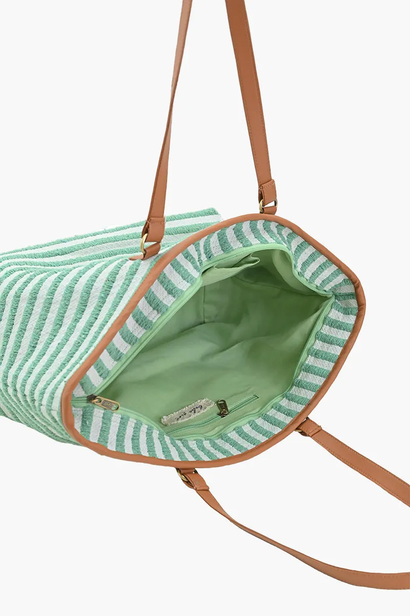 Linea Pista Green Tote Bag