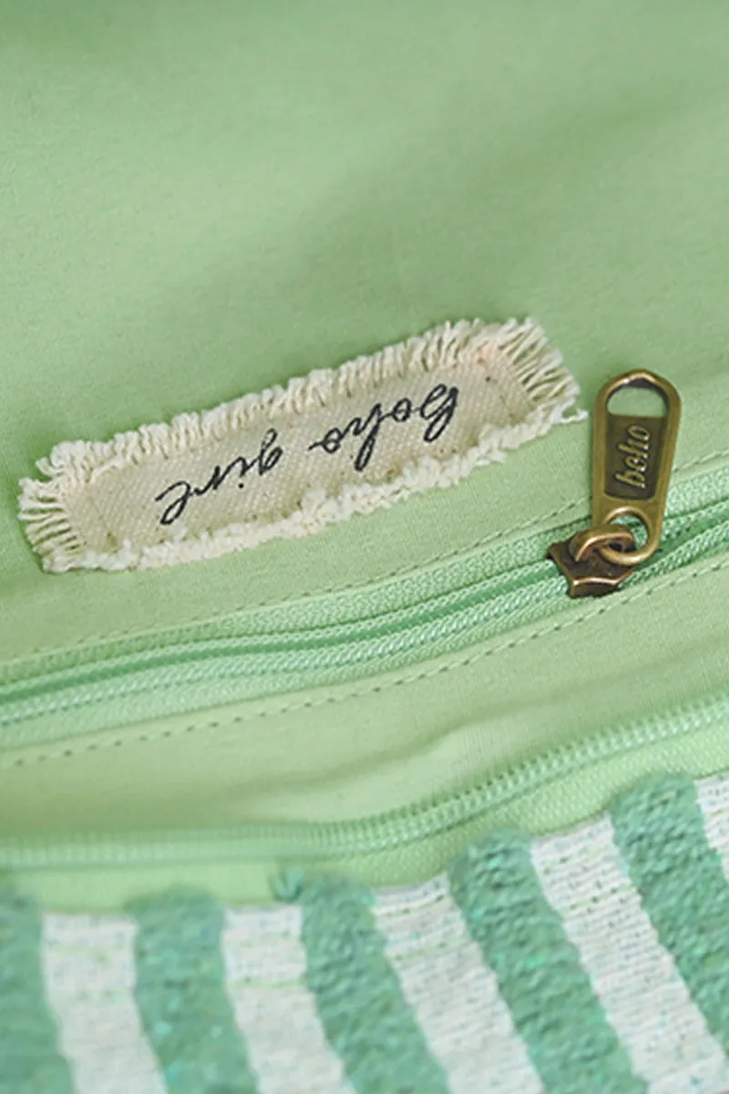 Linea Pista Green Tote Bag