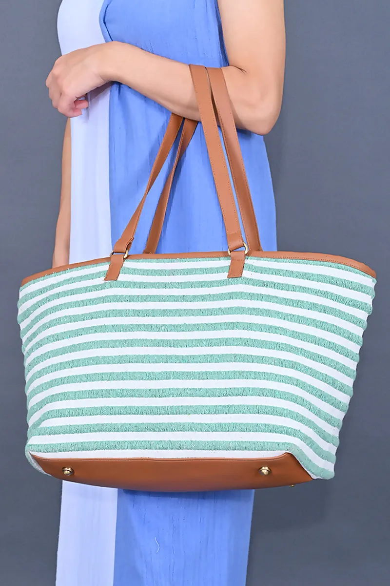 Linea Pista Green Tote Bag
