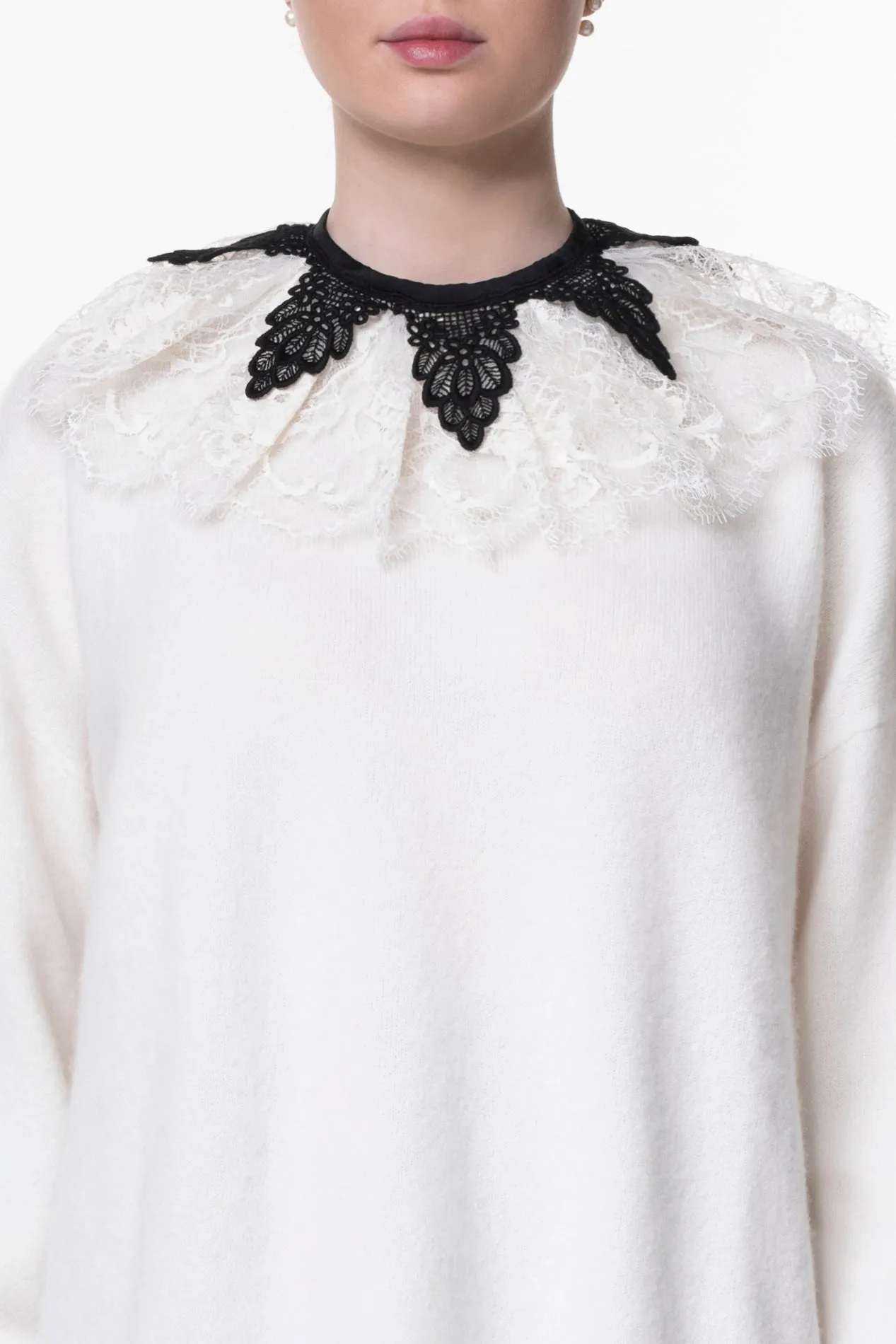Margaret Ruffled Cotton Lace Collar