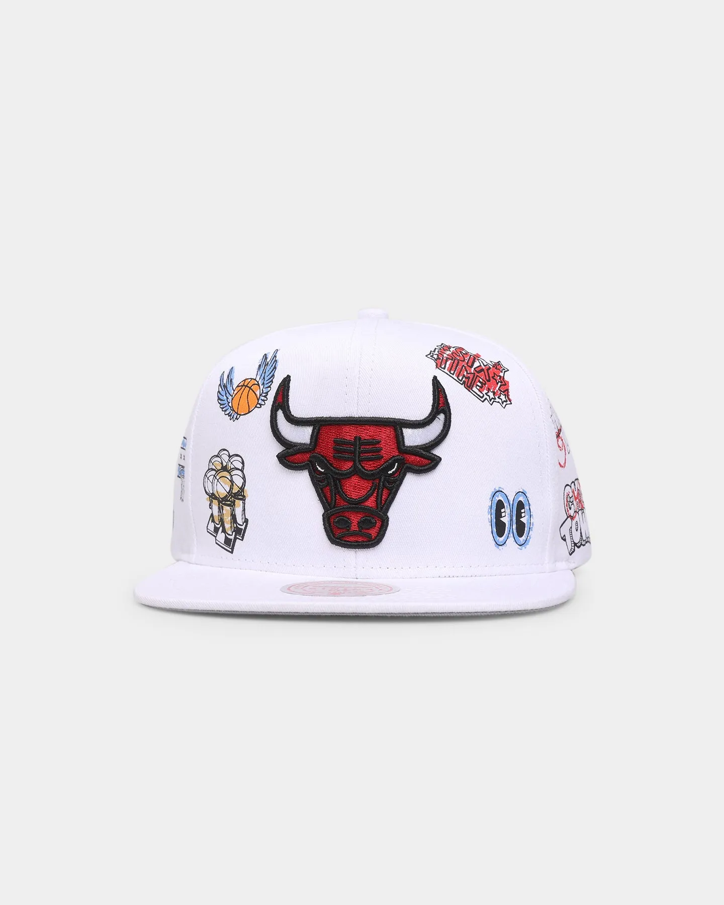 Mitchell & Ness Chicago Bulls 'Hand Drawn' Original Fit Snapback White