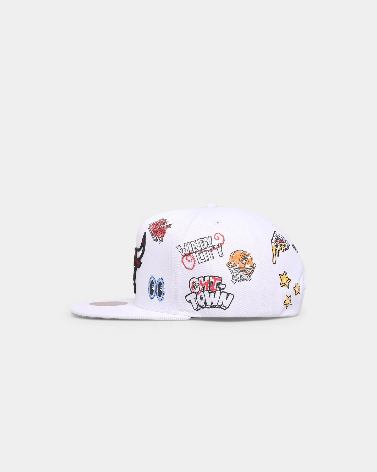 Mitchell & Ness Chicago Bulls 'Hand Drawn' Original Fit Snapback White