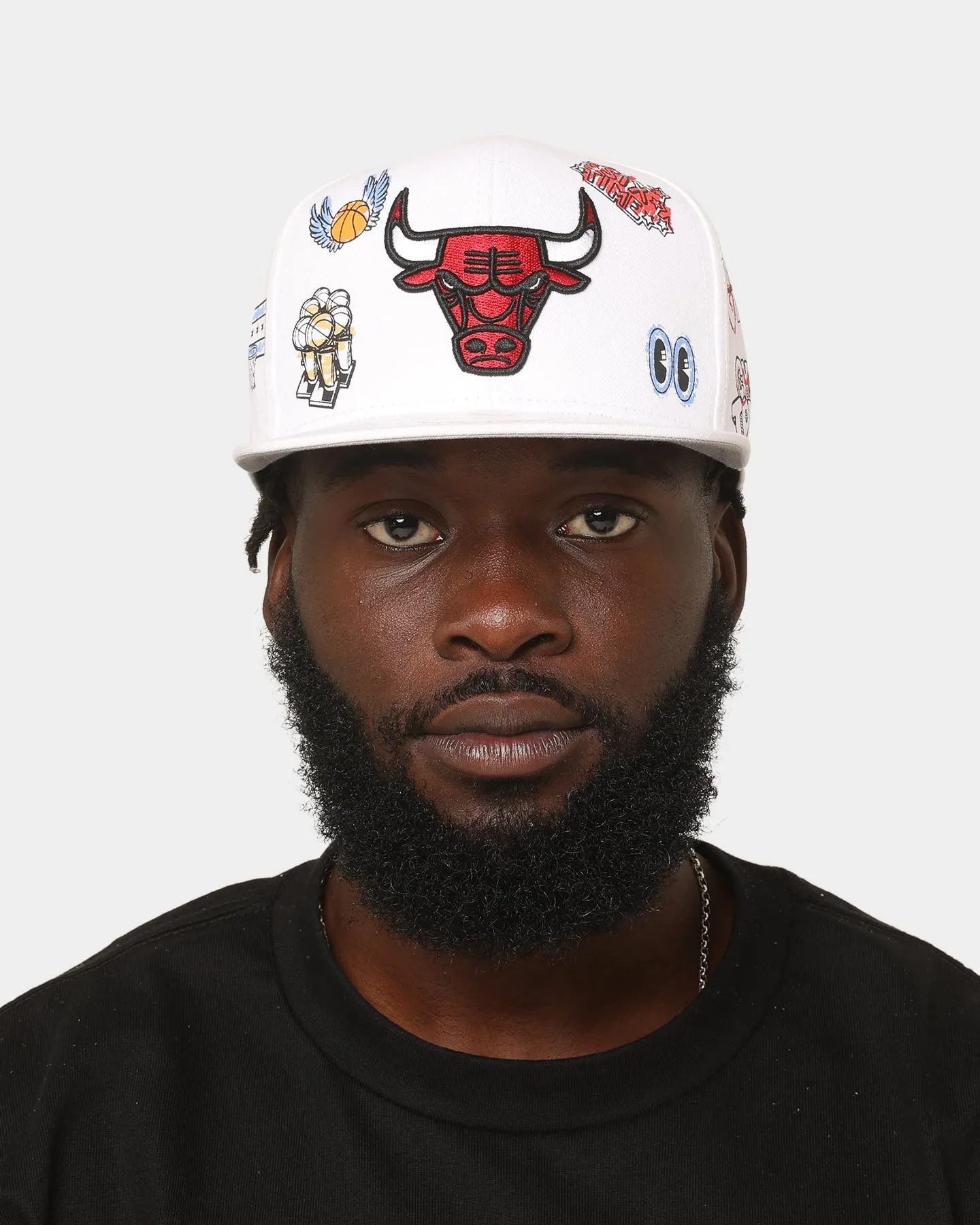 Mitchell & Ness Chicago Bulls 'Hand Drawn' Original Fit Snapback White