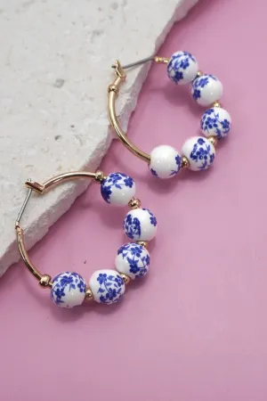 Remembering Good Times Porcelain Hoops