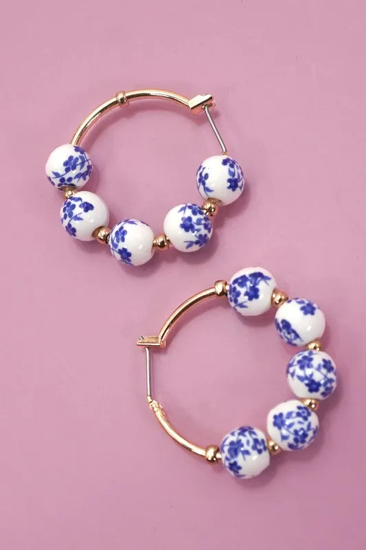 Remembering Good Times Porcelain Hoops